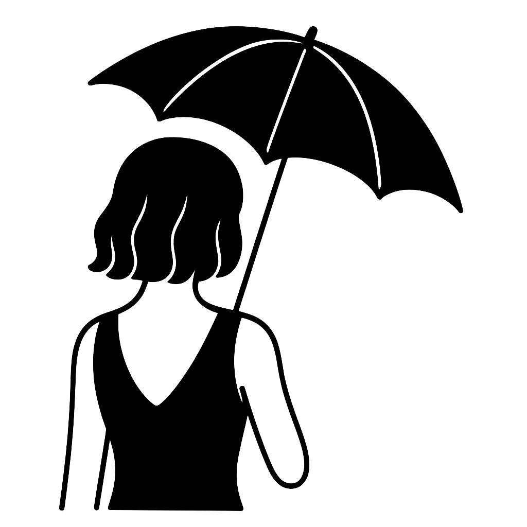 日傘を指している女性