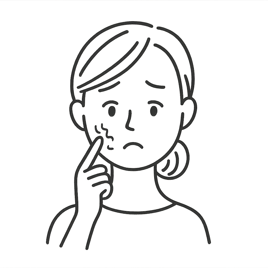 肌荒れを気にしている女性