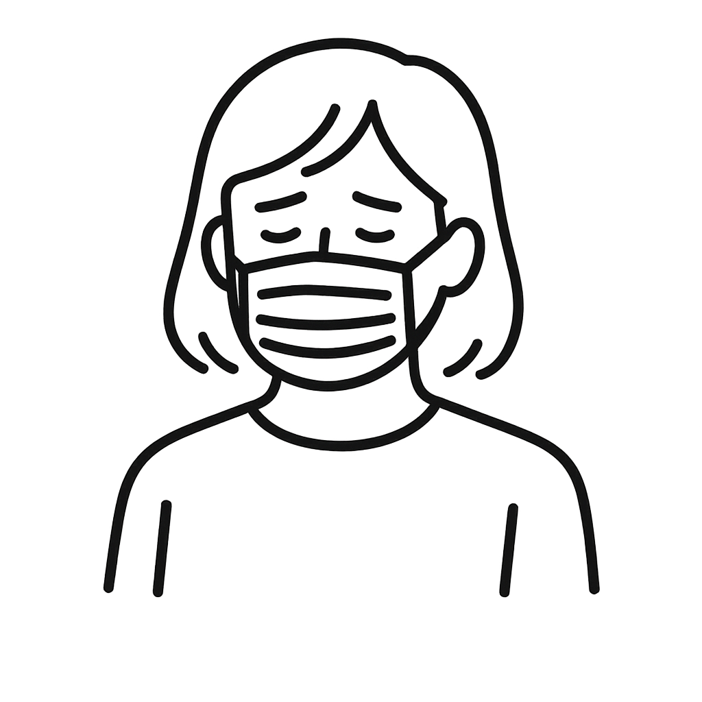 風邪をひいている女性／AMUBELLE／アンベル