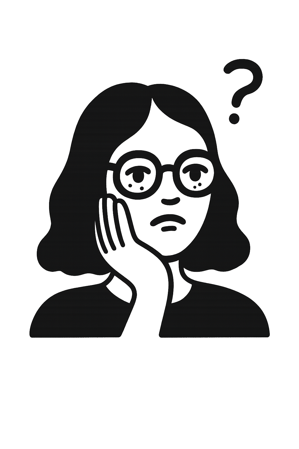 悩んでいる女性／AMUBELLE／アンベル