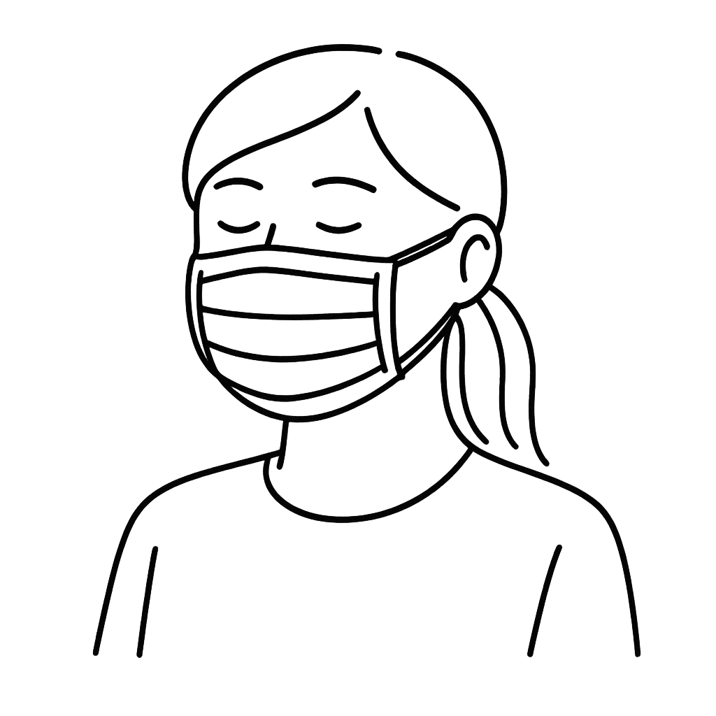 マスクをしている女性／AMUBELLE／アンベル