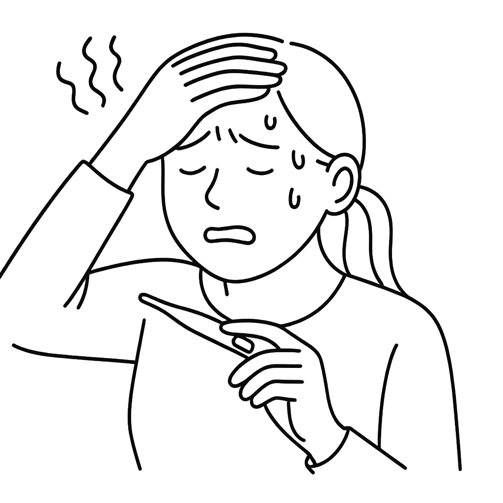 熱が出ている女性／AMUBELLE／アンベル