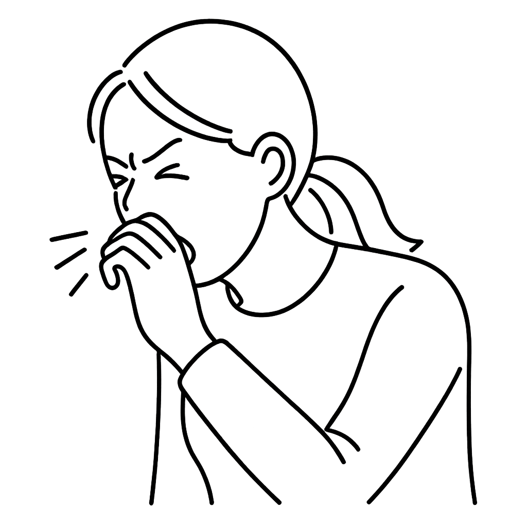 くしゃみをしている女性／AMUBELLE／アンベル