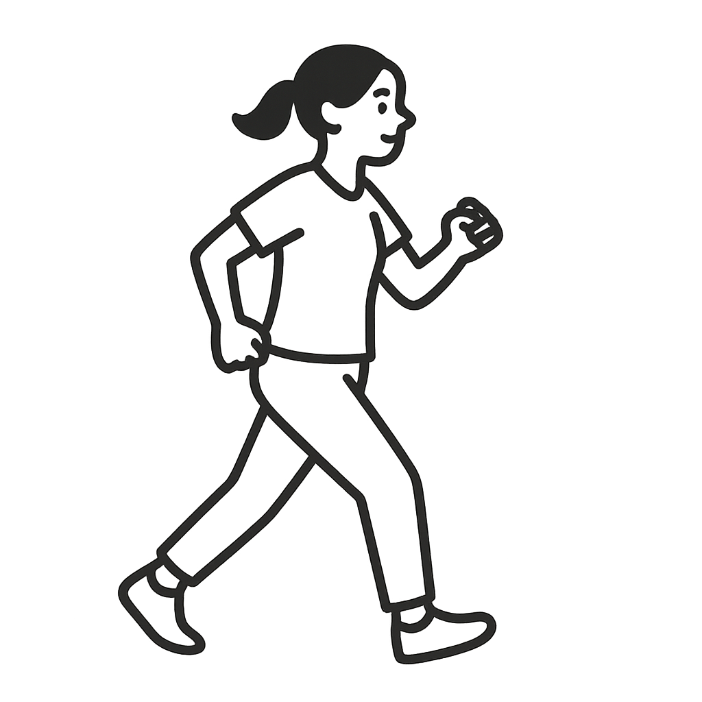 ウォーキングしている女性／AMUBELLE／アンベル