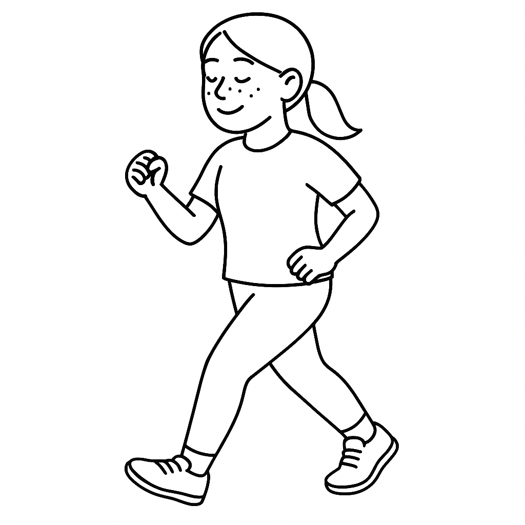 ウォーキングしている女性／AMUBELLE／アンベル