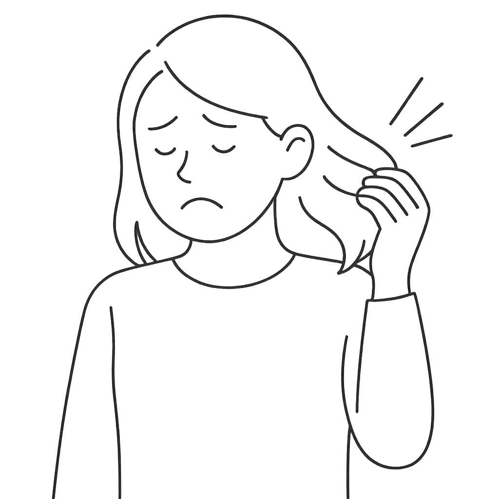 髪の調子が悪い女性／AMUBELLE／アンベル