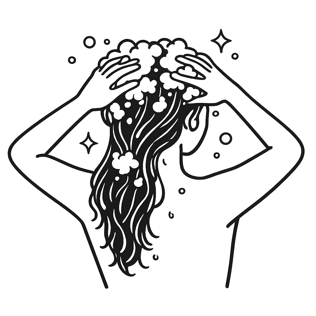 シャンプーしている女性／AMUBELLE／アンベル