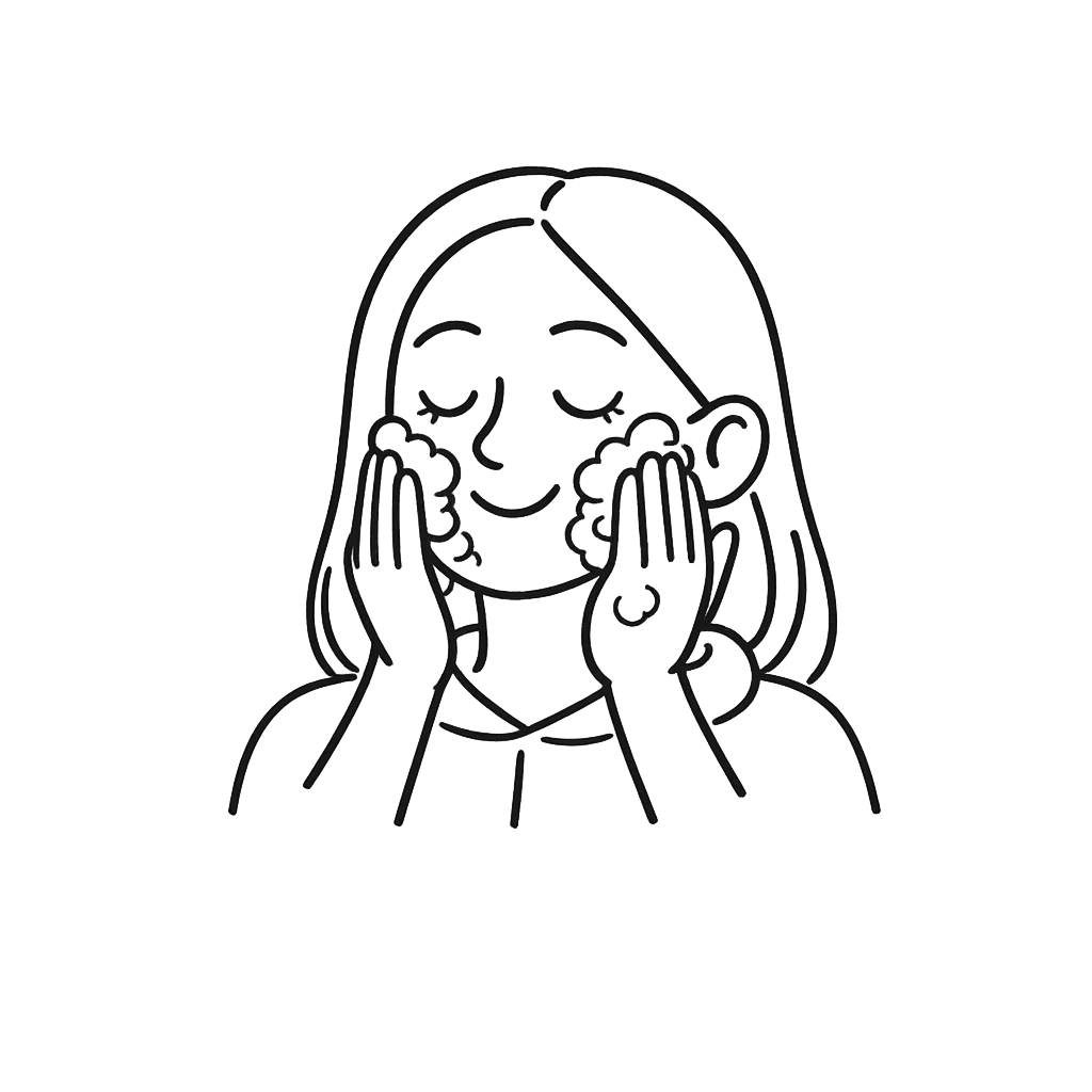 クレンジングしている女性／AMUBELLE／アンベル