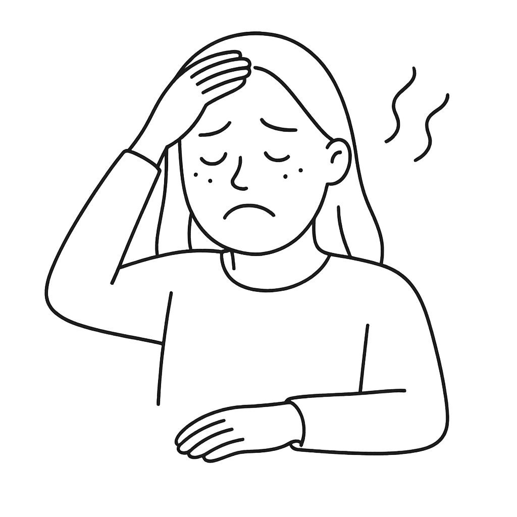 アレルギーで体調が悪い女性／AMUBELLE／アンベル