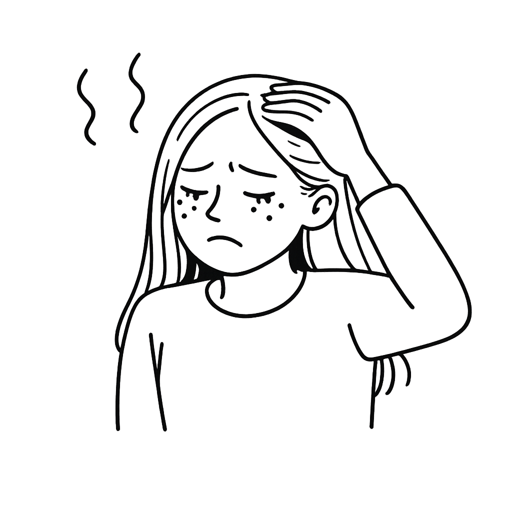 体調不良の女性／AMUBELLE／アンベル