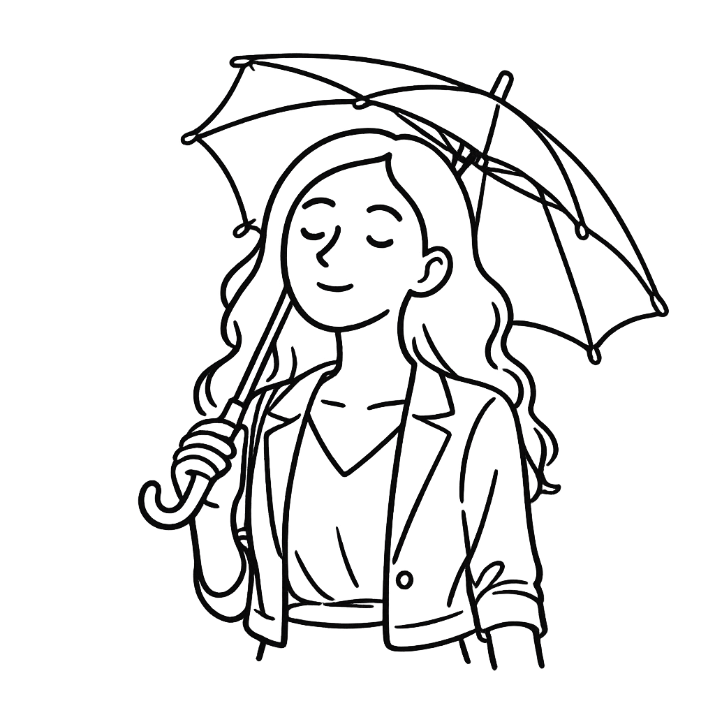 日傘をさしている女性／AMUBELLE／アンベル