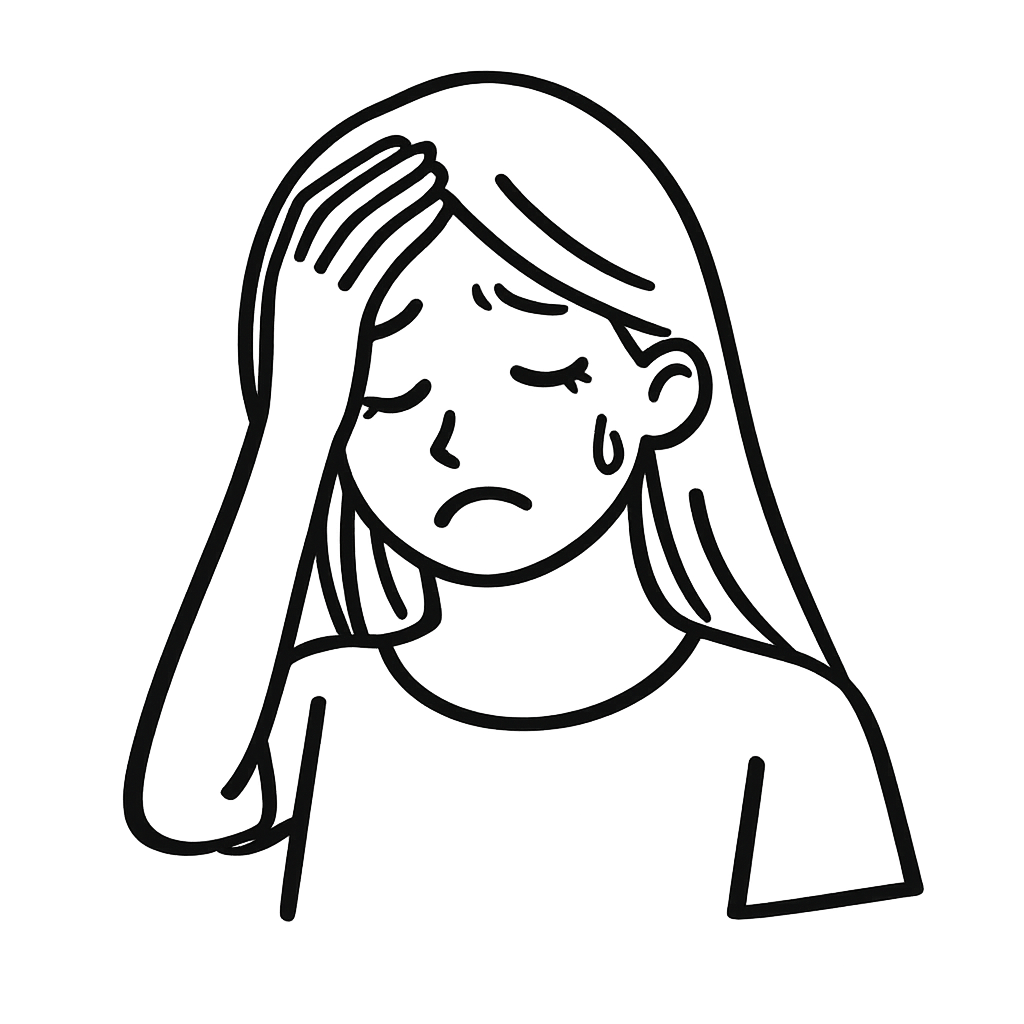 頭皮の炎症に困っている女性／AMUBELLE／アンベル