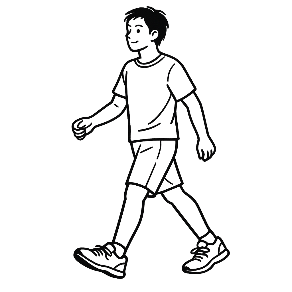 歩いている男性／AMUBELLE／アンベル