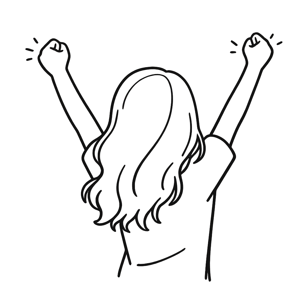 喜んでいる女性／AMUBELLE／アンベル