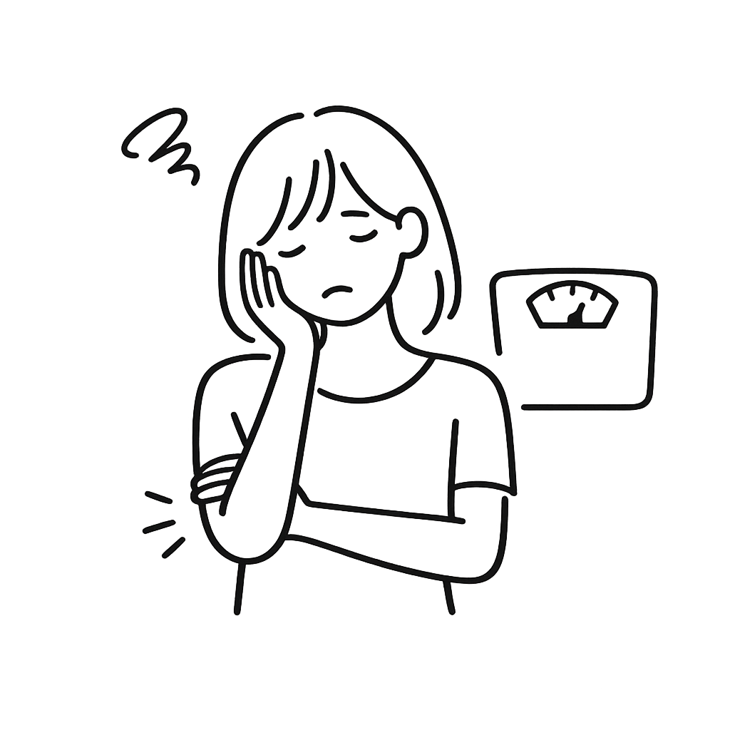 体重が減らなくて悩んでいる女性／AMUBELLE／アンベル