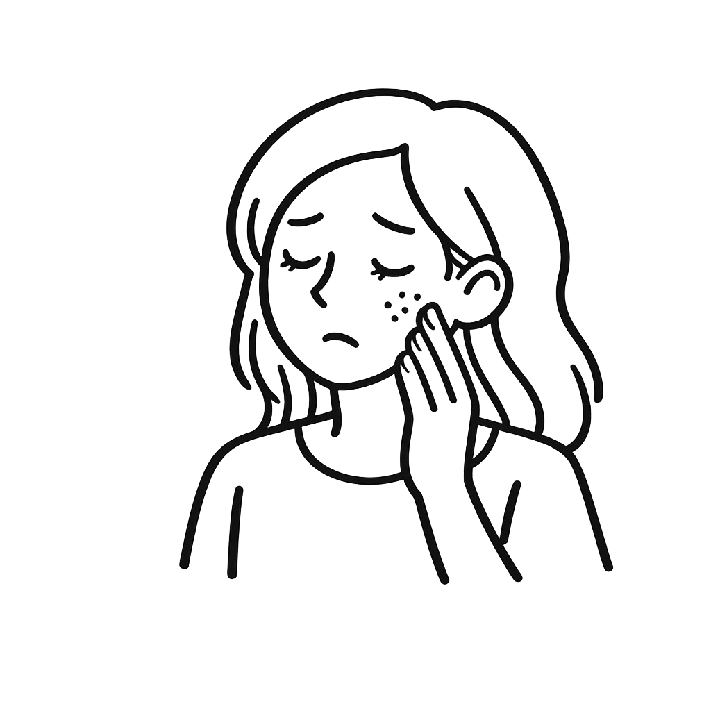 毛穴が気になっている女性／AMUBELLE／アンベル