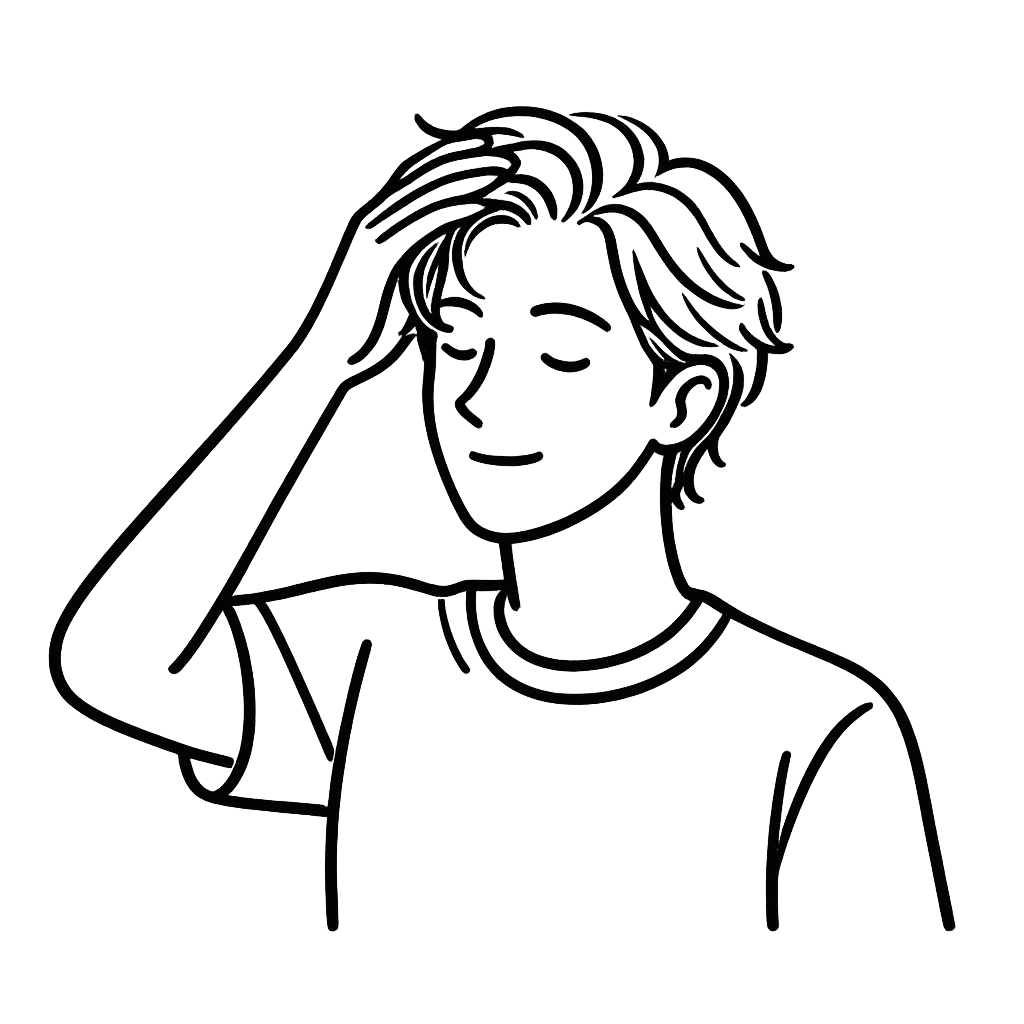 髪の毛の調子が良い男性／AMUBELLE／アンベル