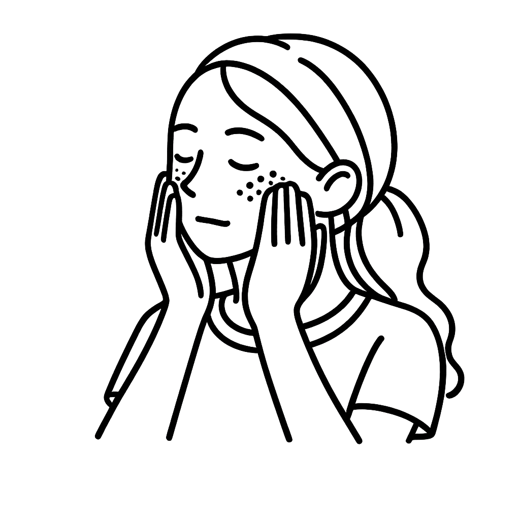 日焼け止めを塗っている女性／AMUBELLE／アンベル