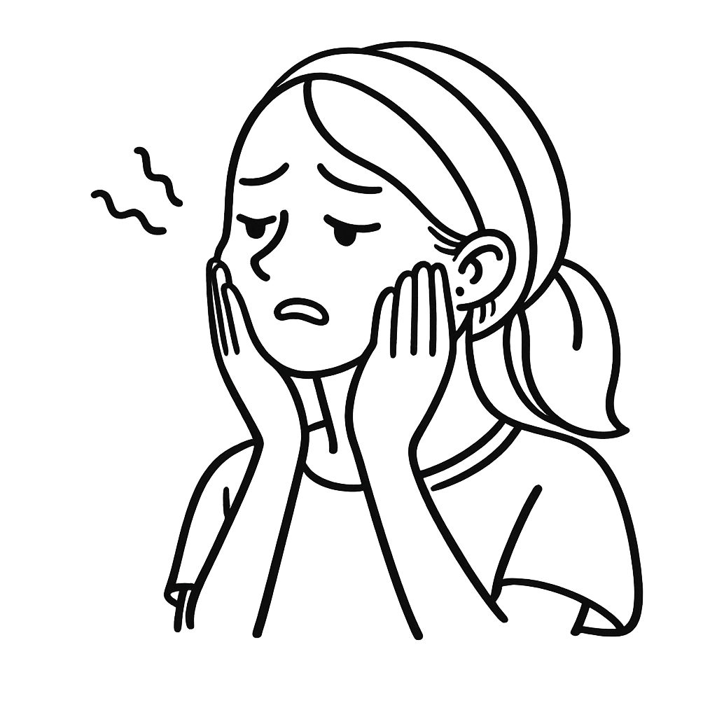 顔が浮腫んでいる女性／AMUBELLE／アンベル