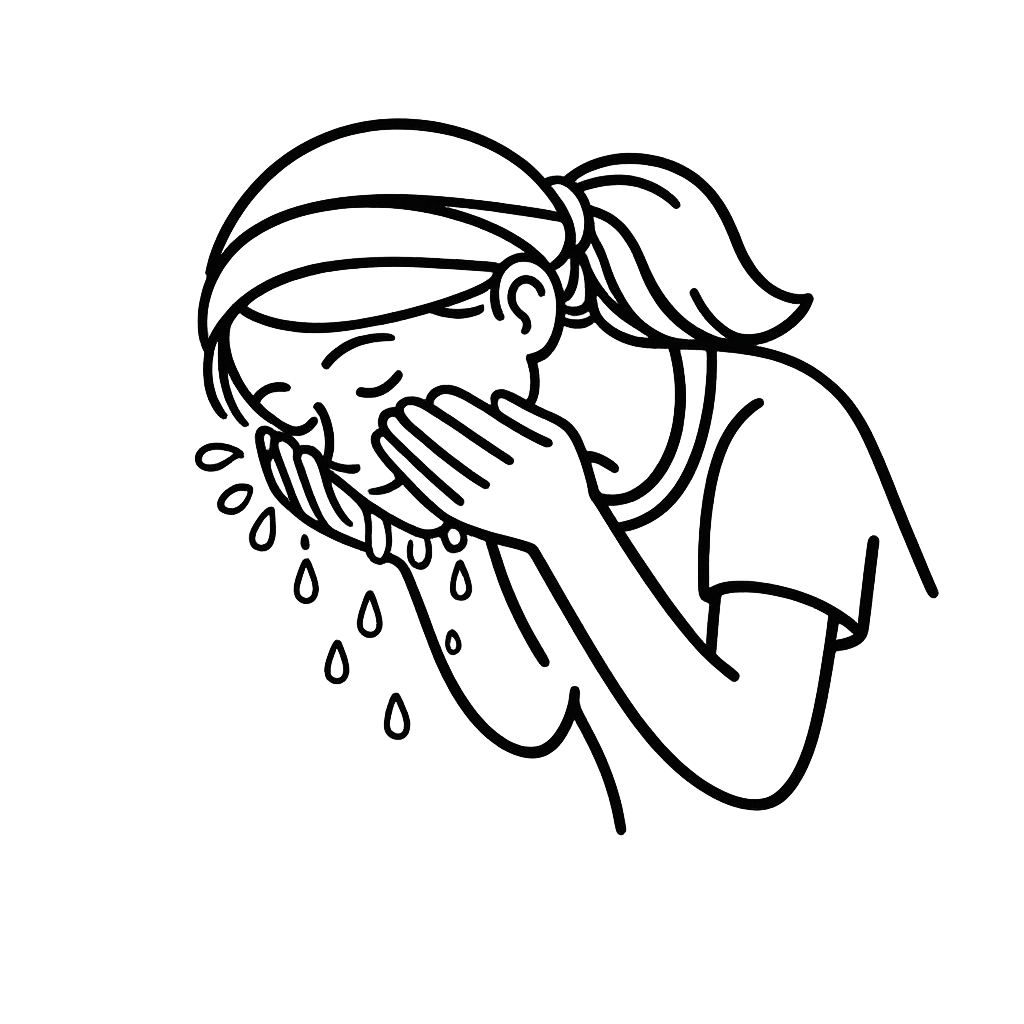 洗顔している女性／AMUBELLE／アンベル